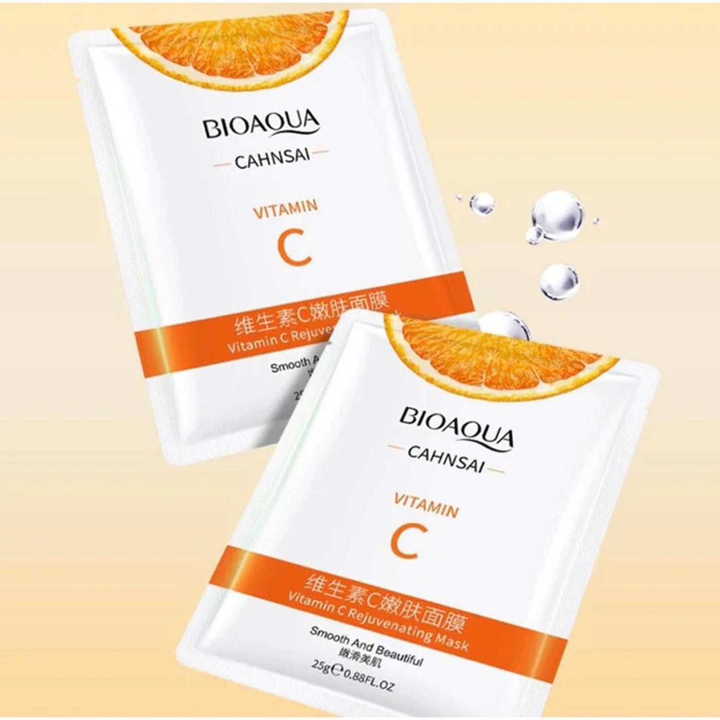 BioAqua Vitamin C Brightening & Hydrating Sheet Mask - Revitalize & Glow