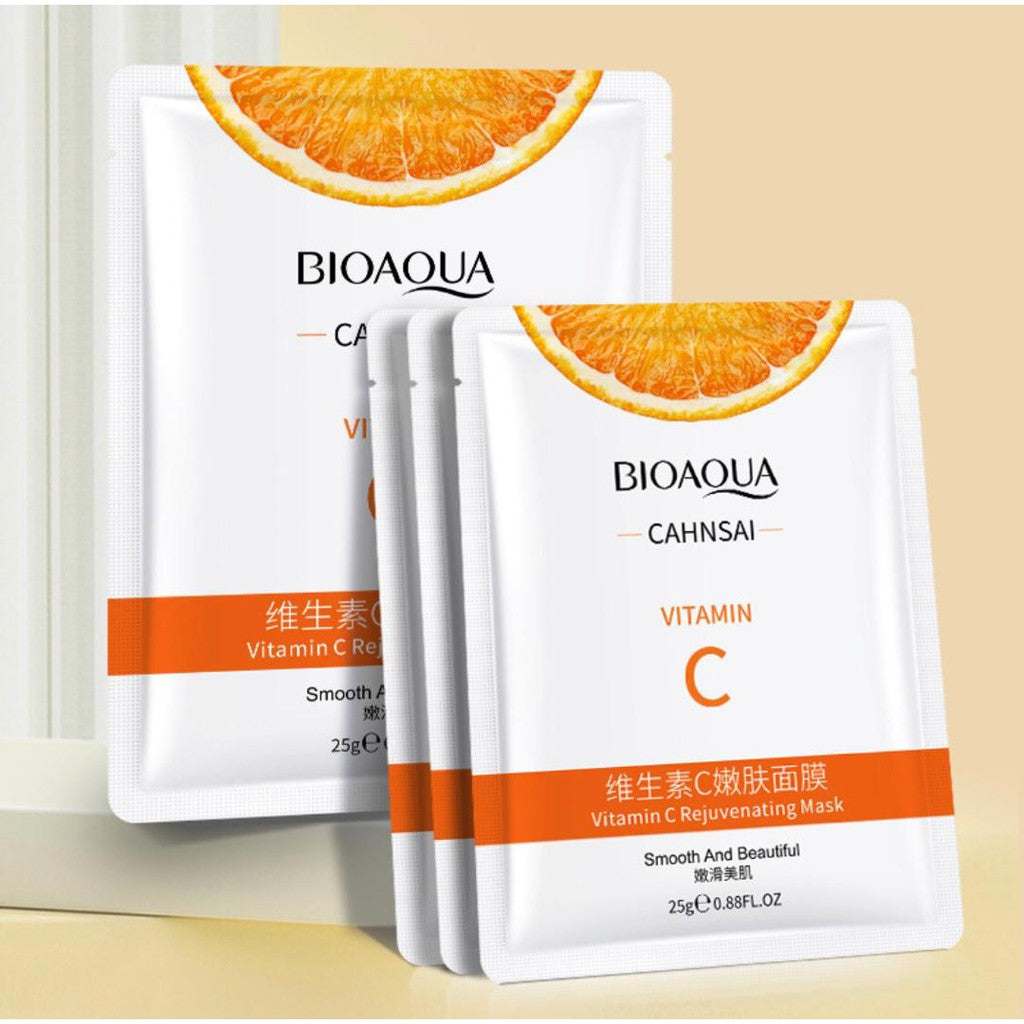 BioAqua Vitamin C Brightening & Hydrating Sheet Mask - Revitalize & Glow