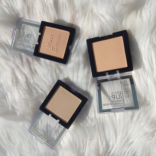 Emelie Compact Powder + Puff: Soft, Portable & Convenient Beauty Essential